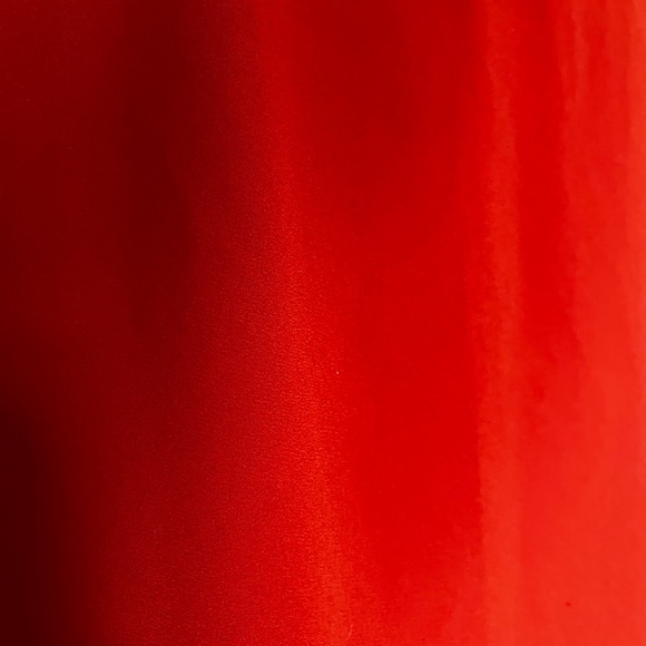 Deep orange flowy sleeveless blouse with crew neck collar - Picture 3 of 4